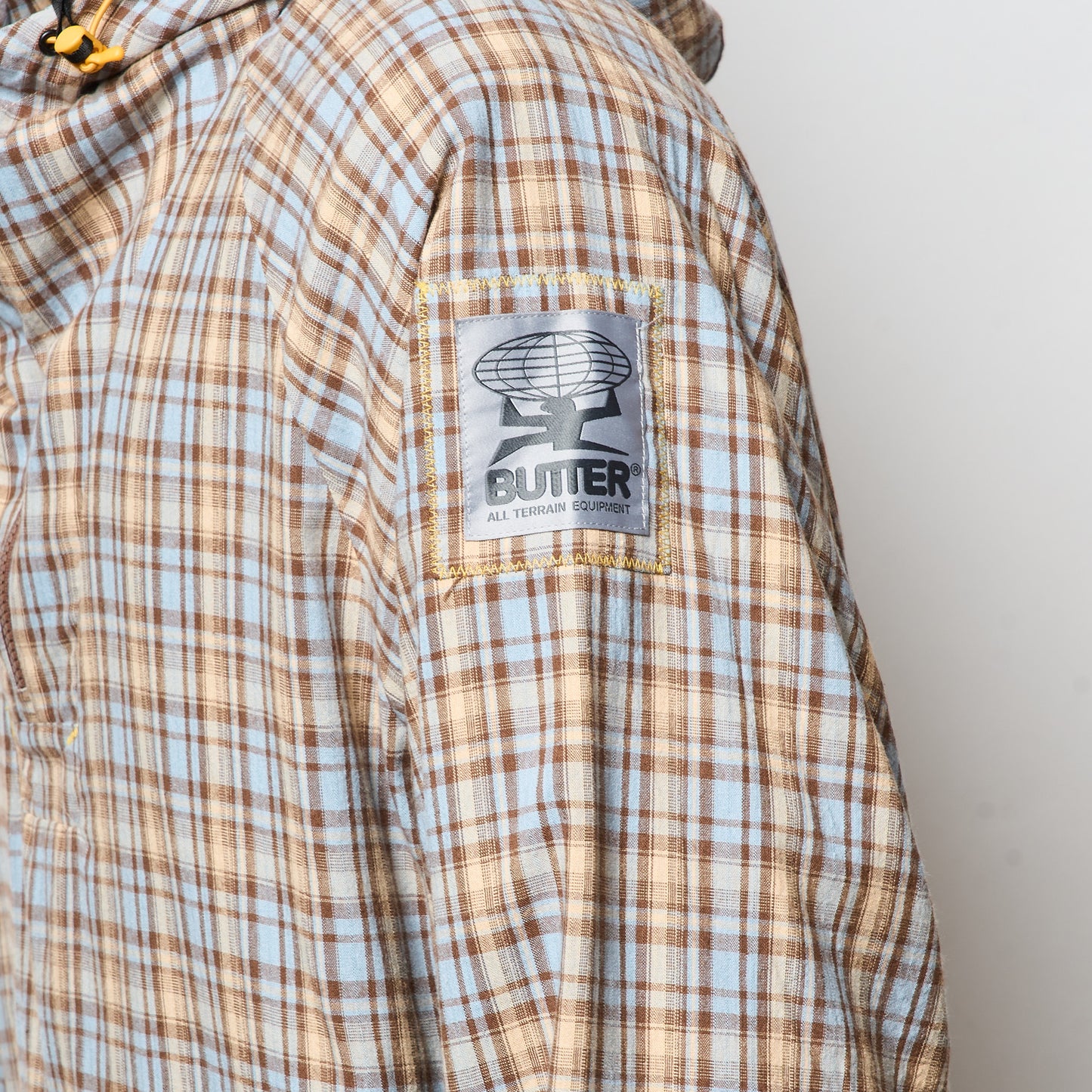 Butter Goods - Plaid Equipment Anorak (Sky / Tan)