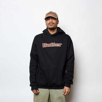 Butter Goods - Plaid Logo Applique Pullover Hood (Black)