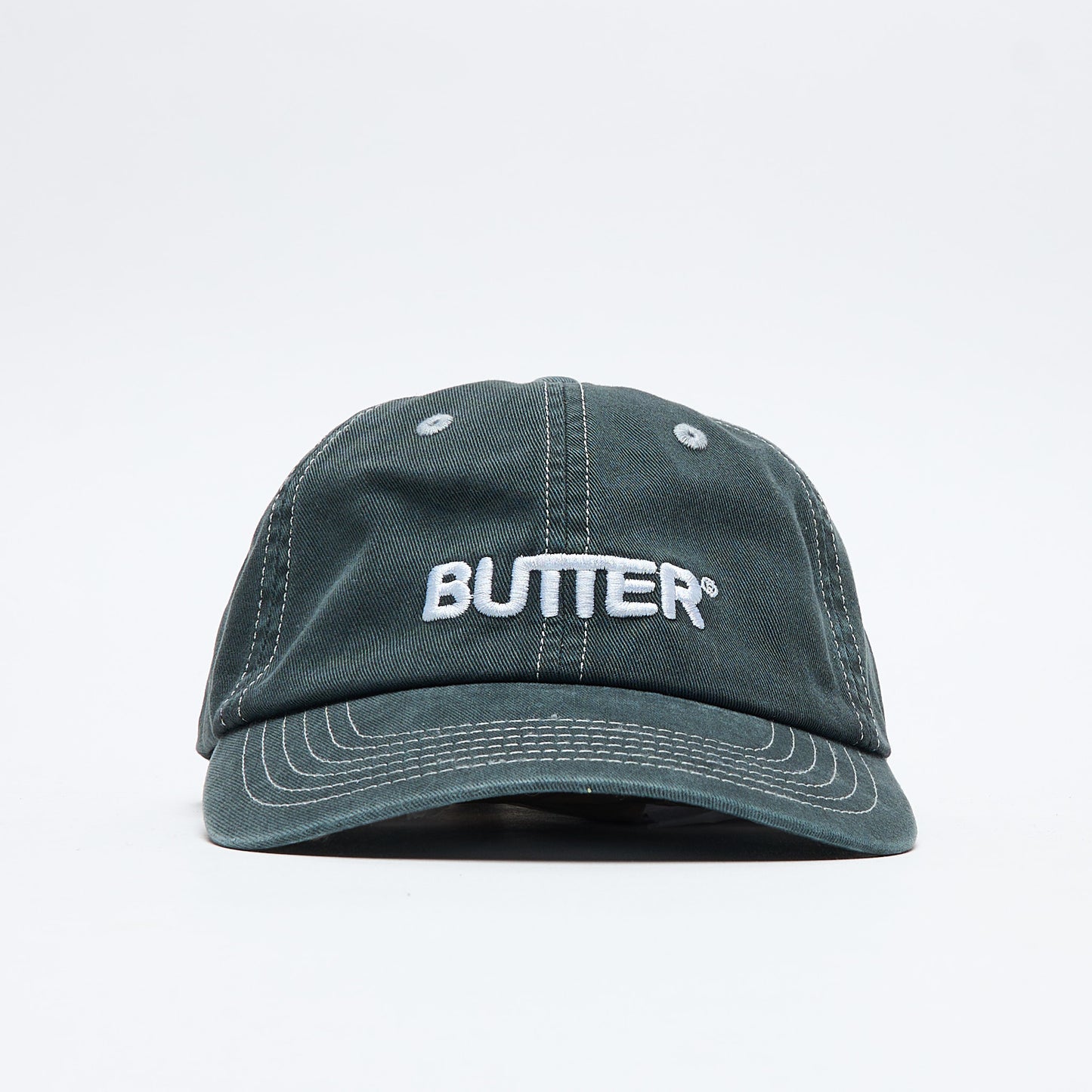 Butter Goods - Rounded Logo 6 Panel Cap (Washed Black)
