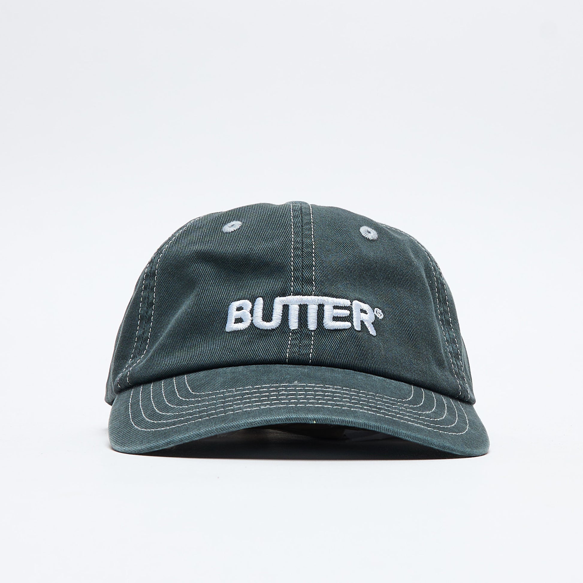 Butter Goods - Rounded Logo 6 Panel Cap (Washed Black)