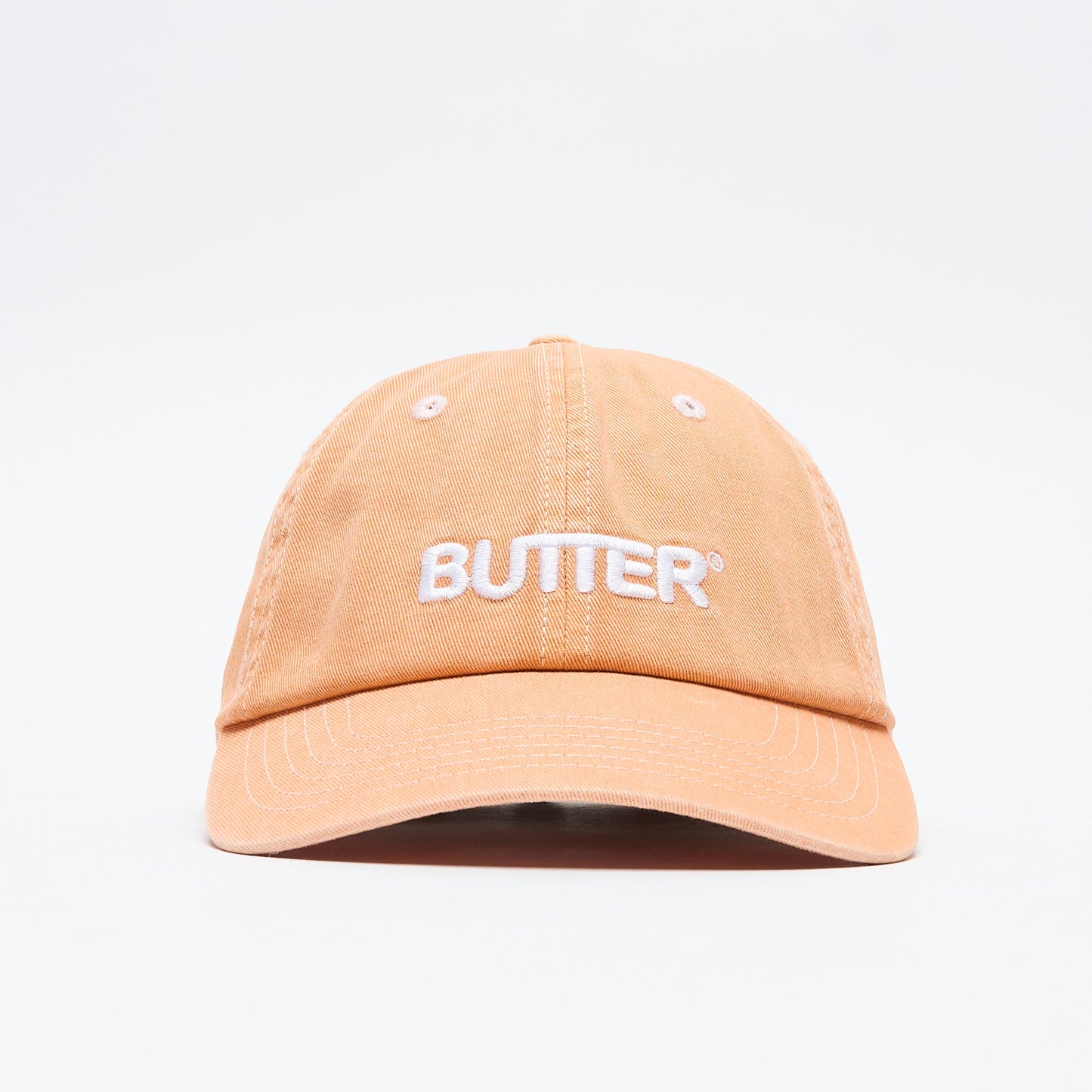 Butter Goods - Rounded Logo 6 Panel Cap (Washed Orange)