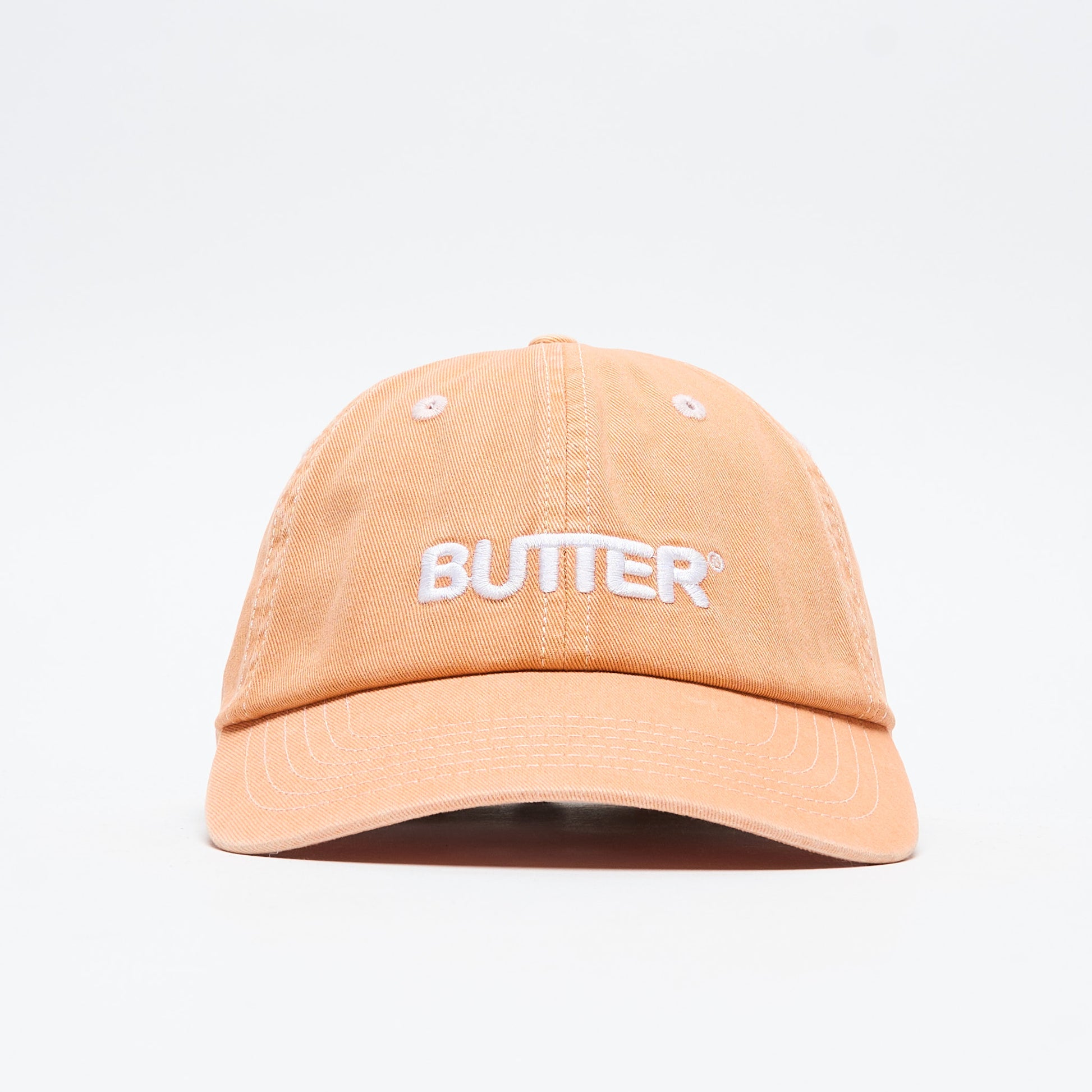Butter Goods - Rounded Logo 6 Panel Cap (Washed Orange)