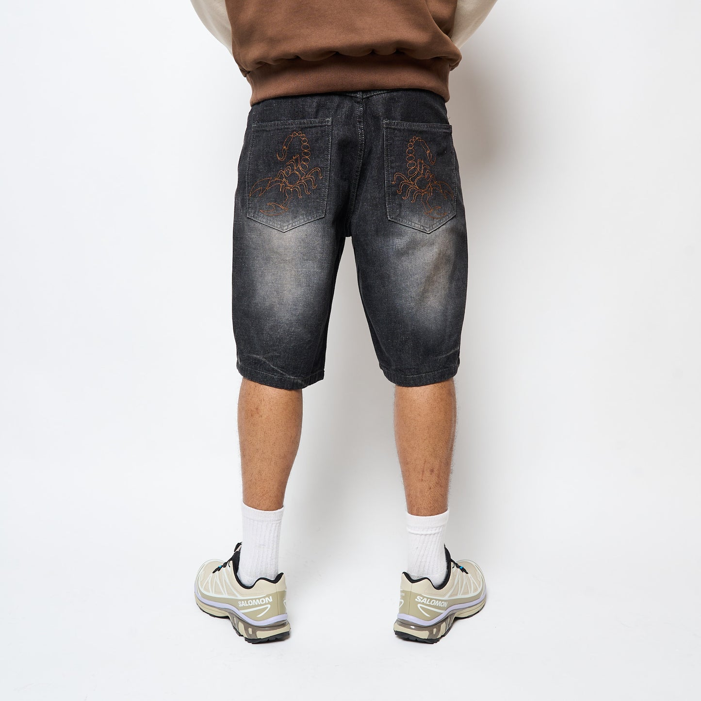 Butter Goods - Scorpion Stitch Denim Shorts (Slub Black)