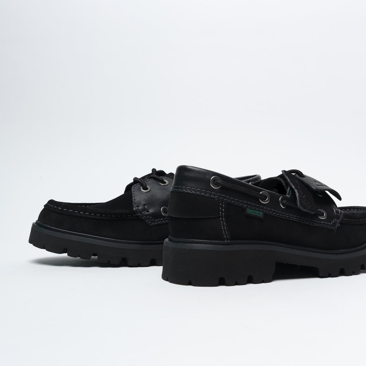 Clarks Signature Cleyhill Boat Suede Men Black 