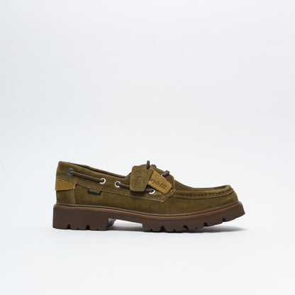 Clarks Signature Cleyhill Boat Suede Men Moss