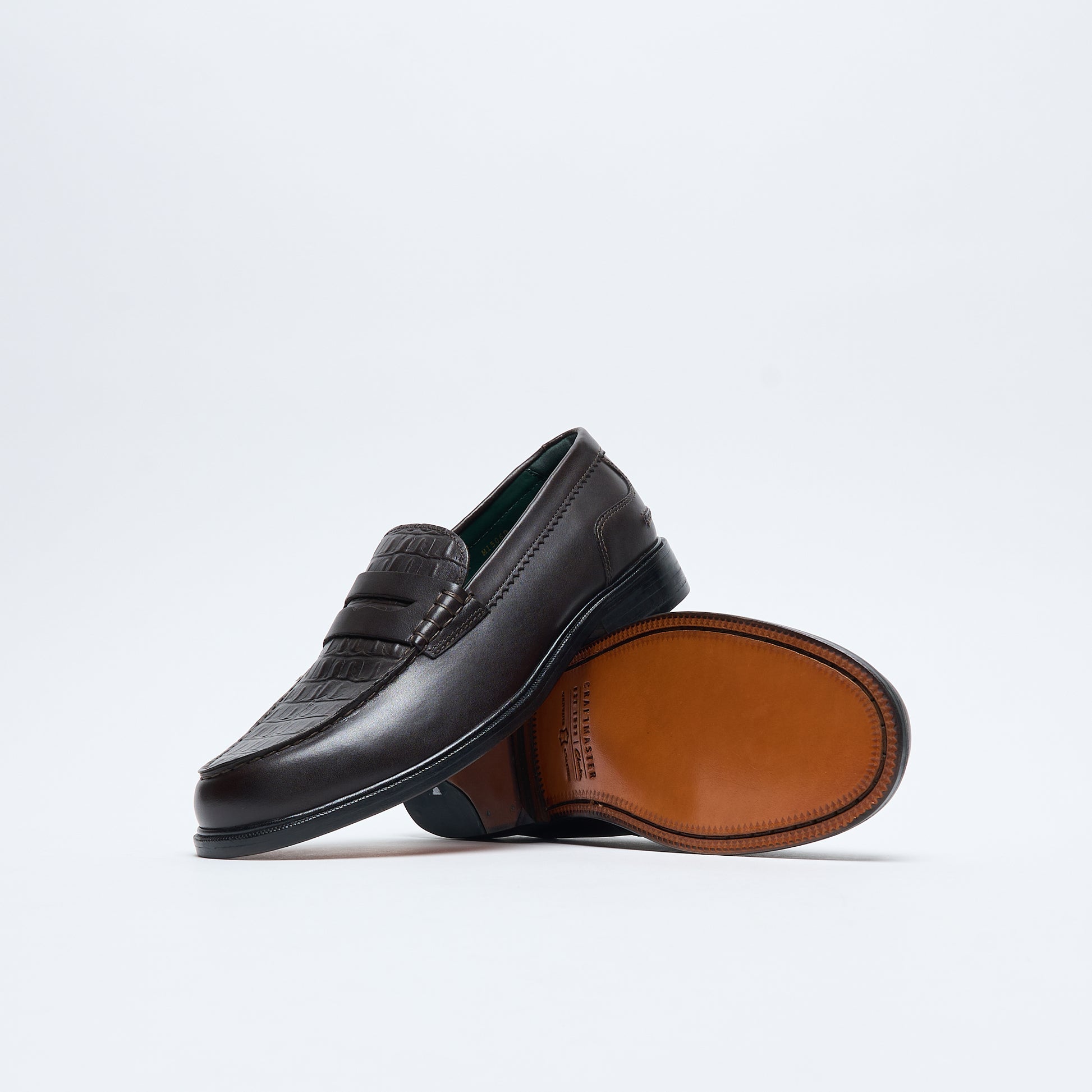 Clarks Signature - CraftJames Low Leather (Brown Croc)