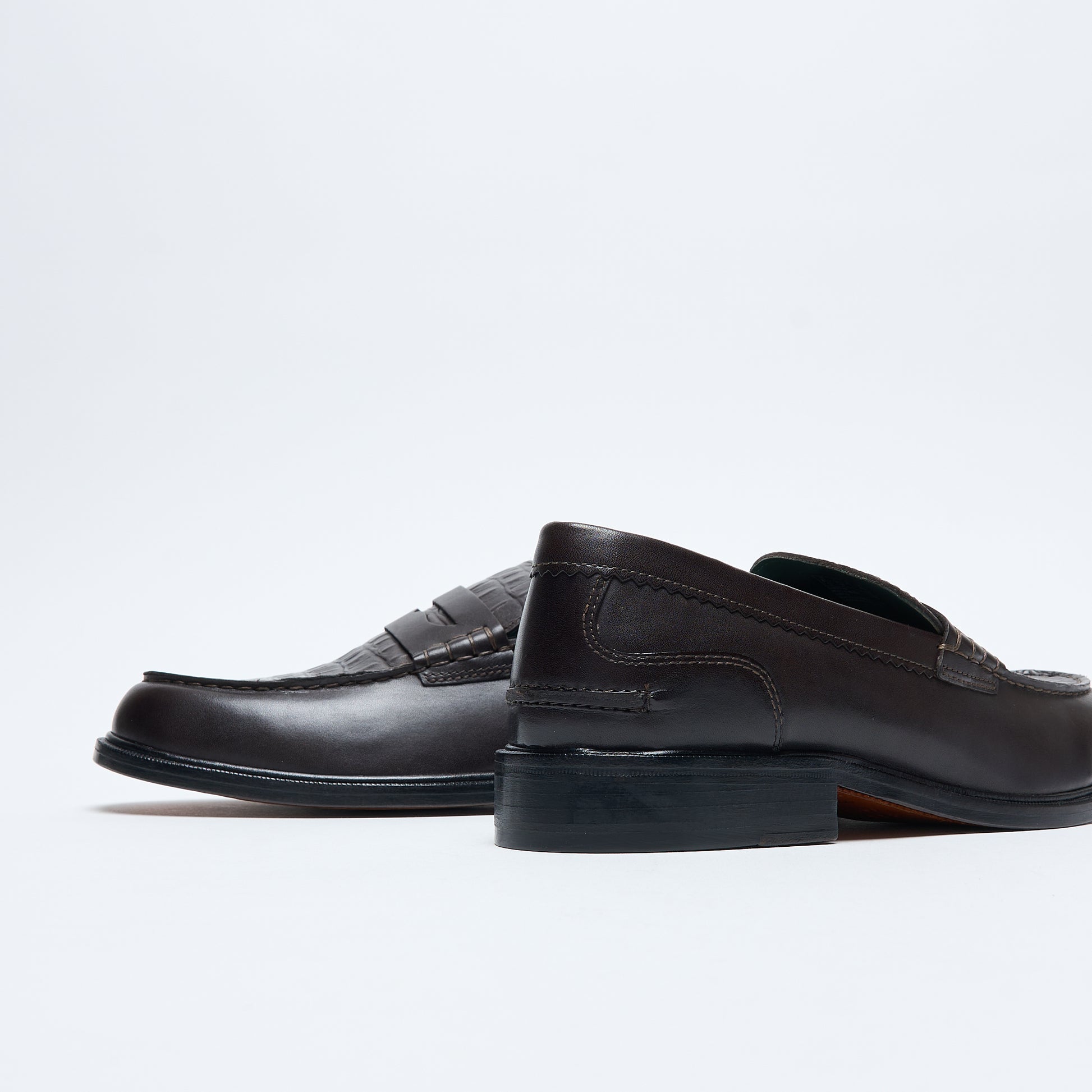 Clarks Signature - CraftJames Low Leather (Brown Croc)