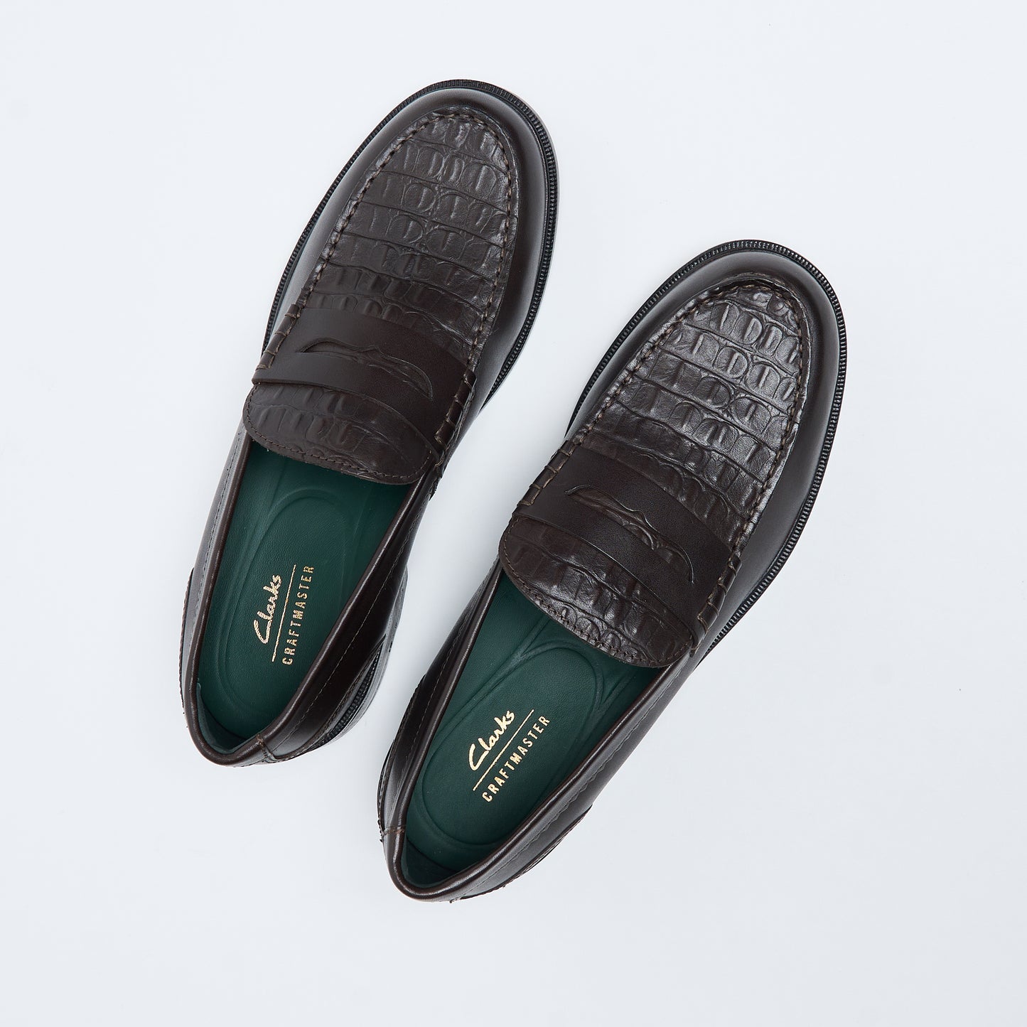 Clarks Signature - CraftJames Low Leather (Brown Croc)