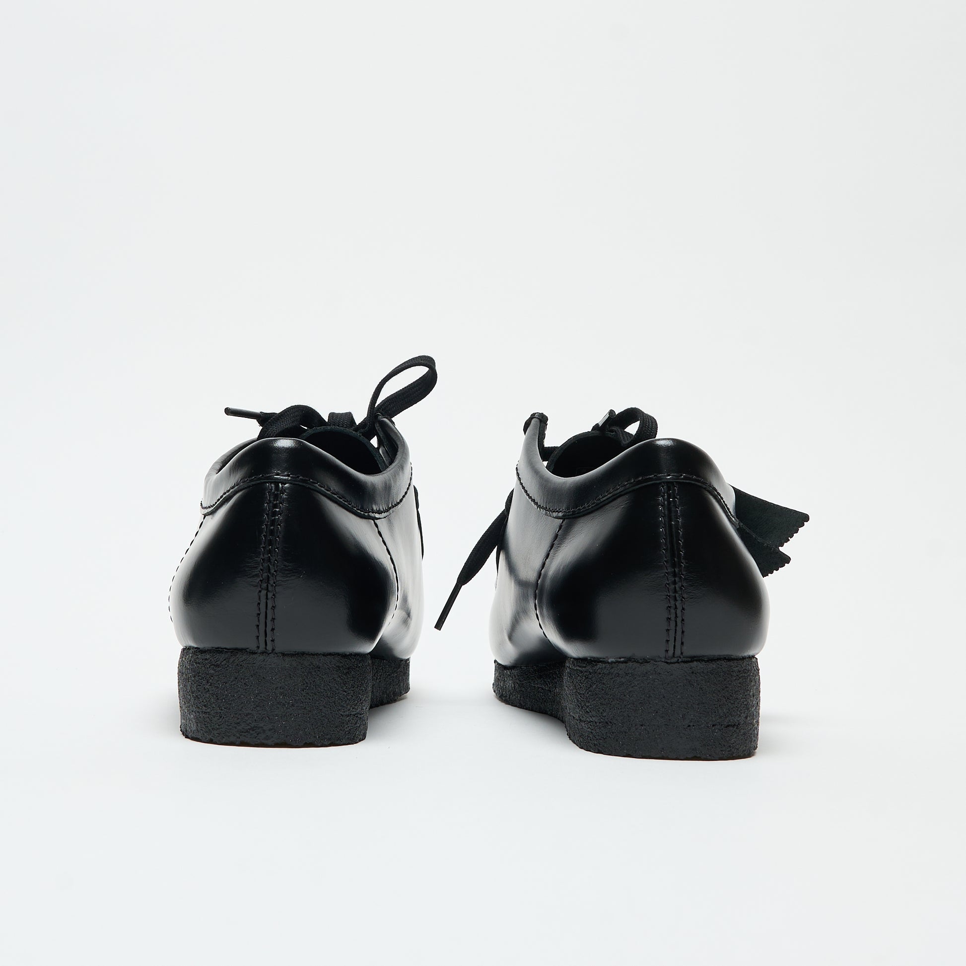 Clarks Originals - Wallabee Hi Shine Leather (Black)