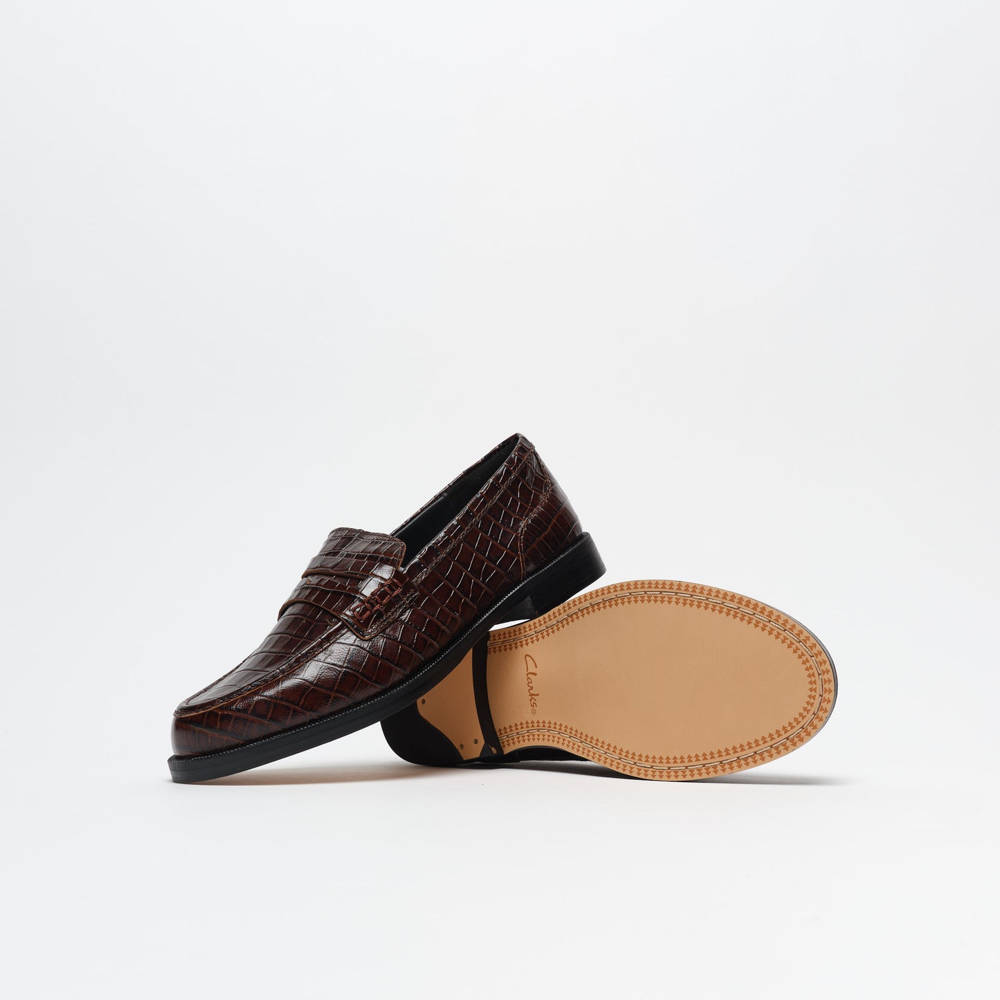 Clarks Straven2 Penny Brown Croc Women