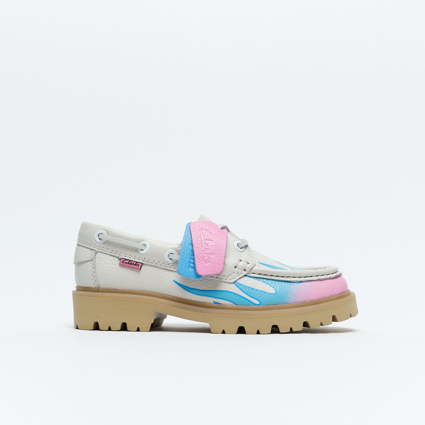 Clarks Originals x Bisous Skateboard - Cleyhill Fire (White)