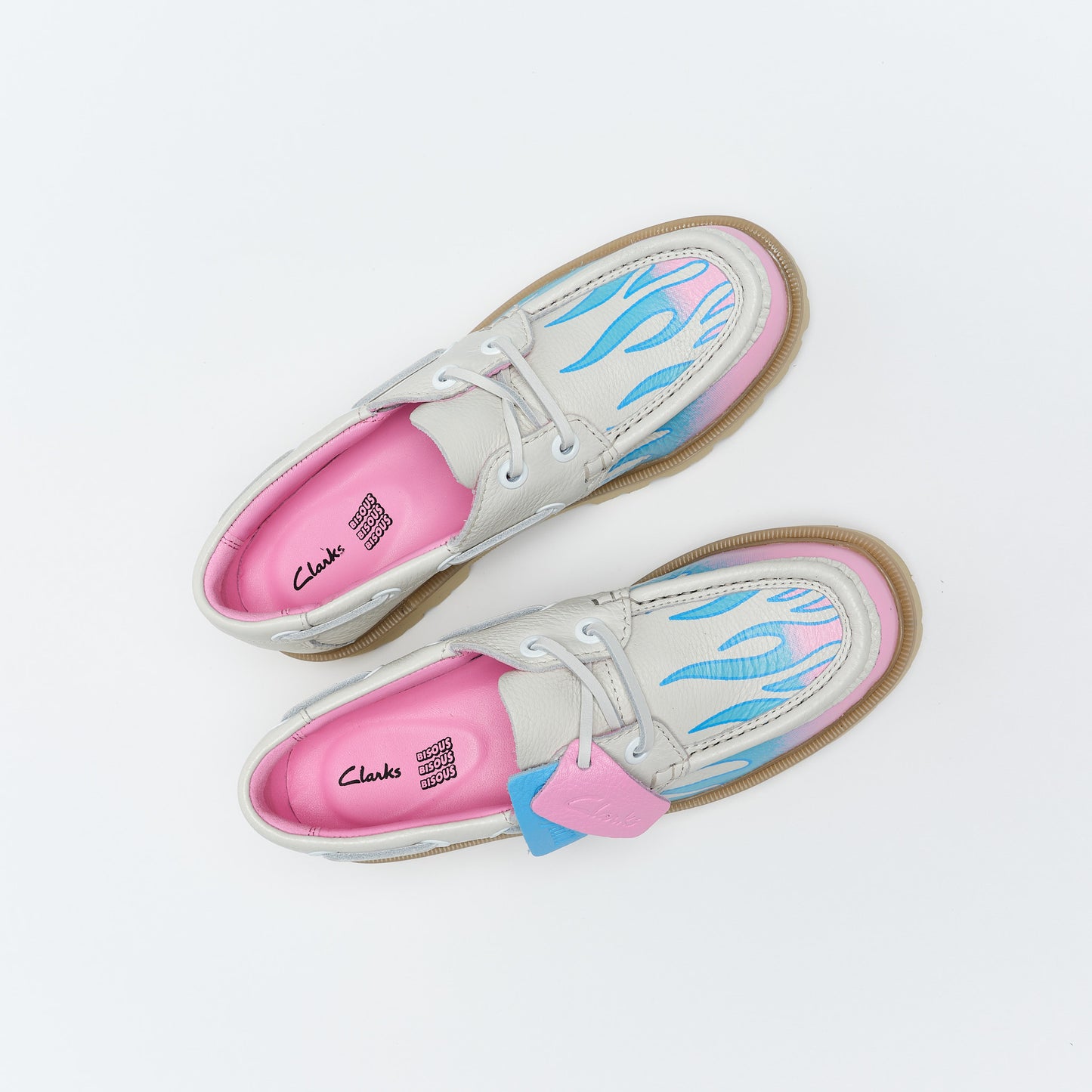 Clarks Originals x Bisous Skateboard - Cleyhill Fire (White)