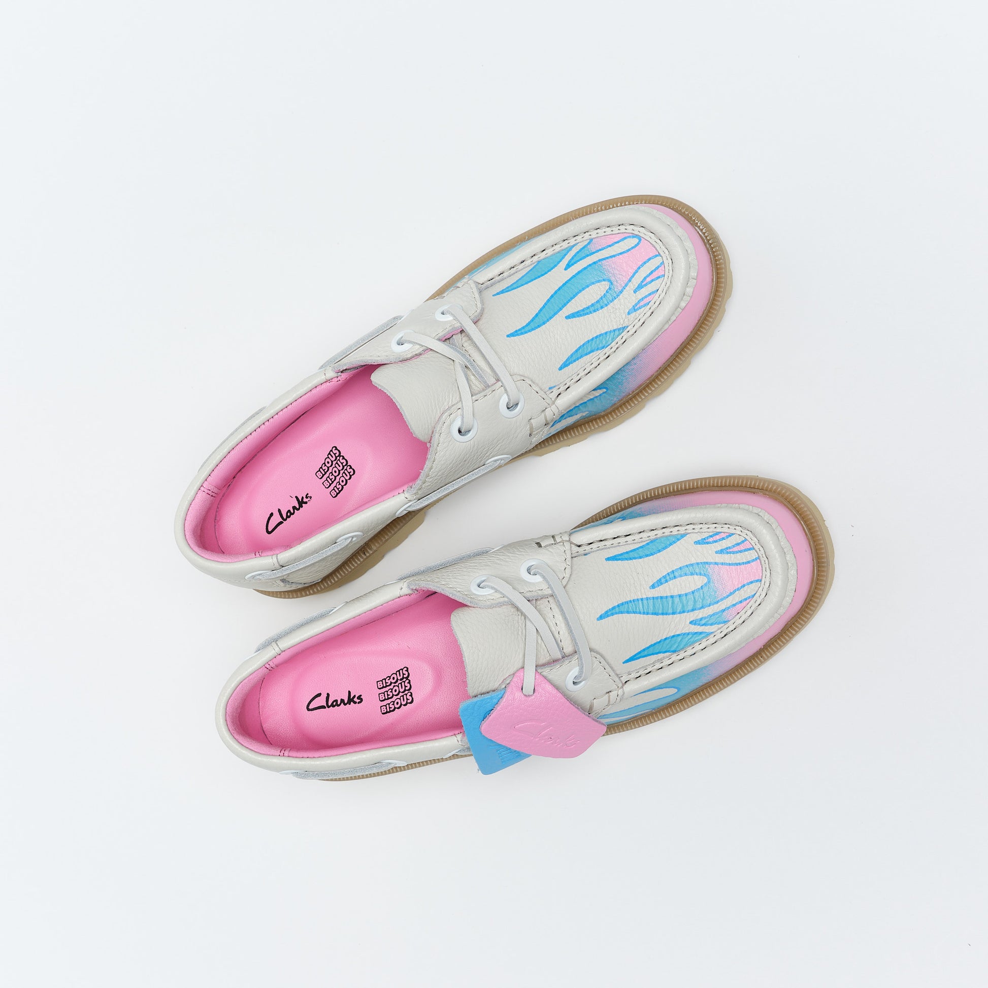 Clarks Originals x Bisous Skateboard - Cleyhill Fire (White)