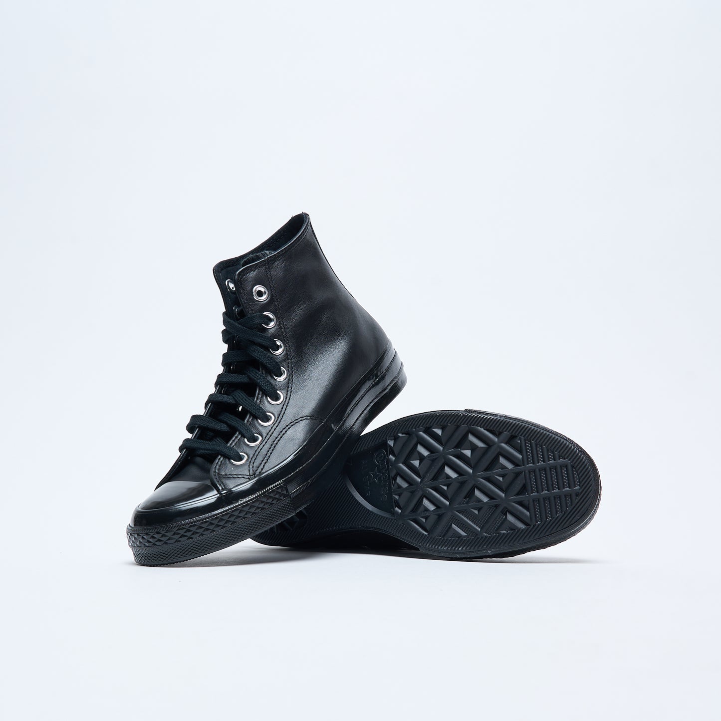 Converse - Chuck 70 HI Leather (Black/Black/White)