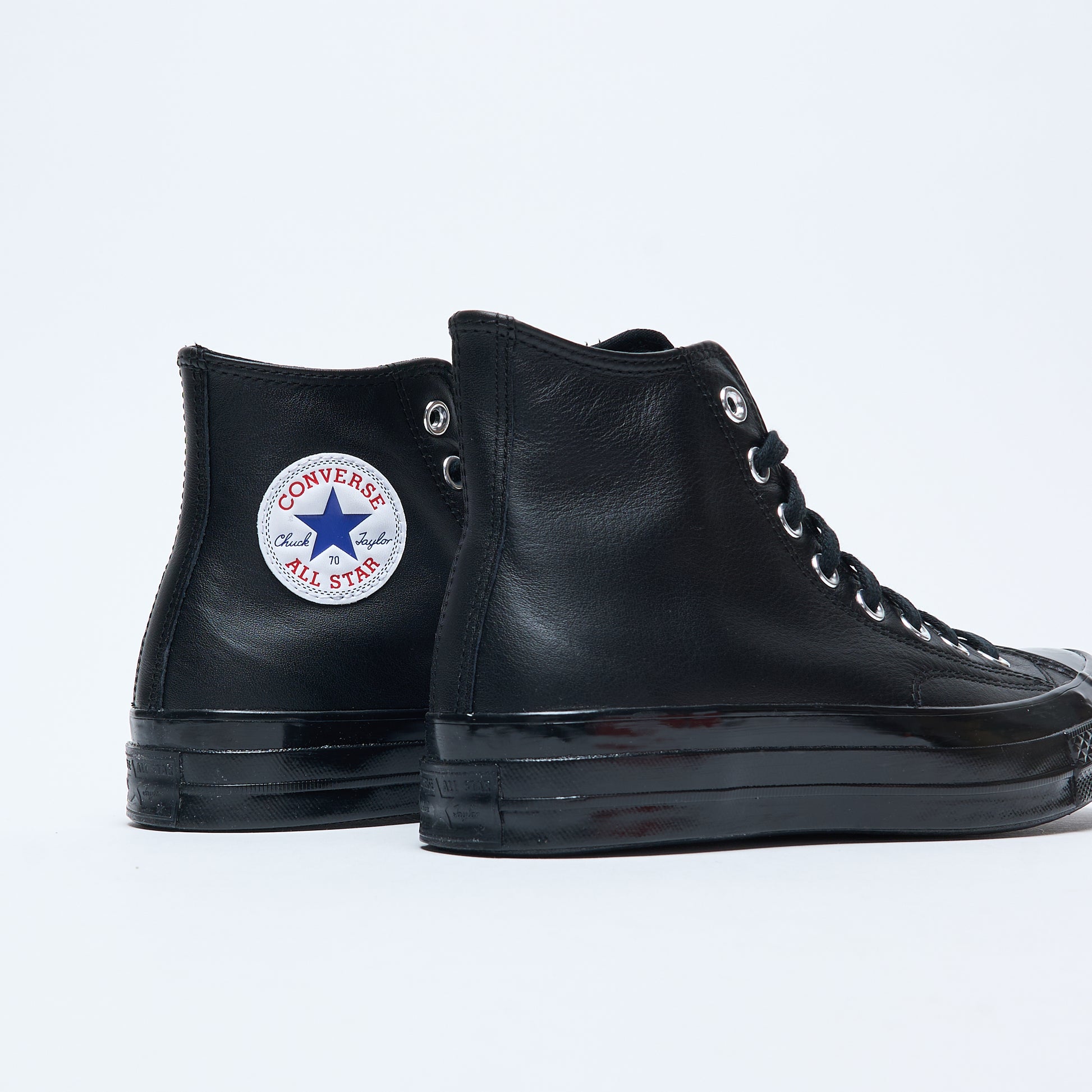 Converse - Chuck 70 HI Leather (Black/Black/White)