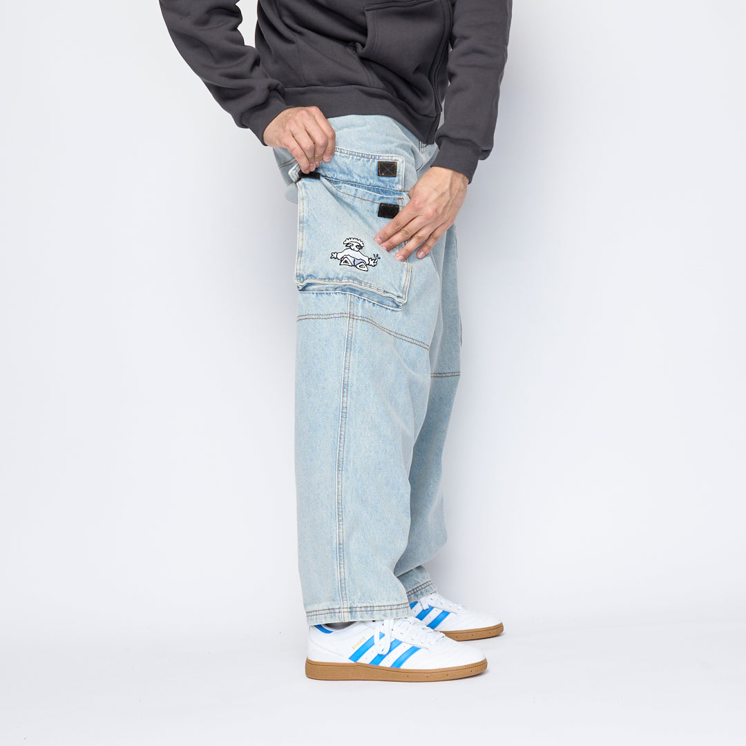 Cash Only - Aleka Cargo Jeans (Light Wash)