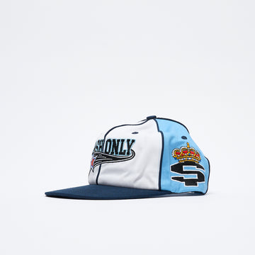 Cash Only - Downtown Snapback Cap (White/Navy/Pale Blue)