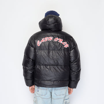 Cash Only - Shiny Logo Hooded Puffer Jacket (Black)