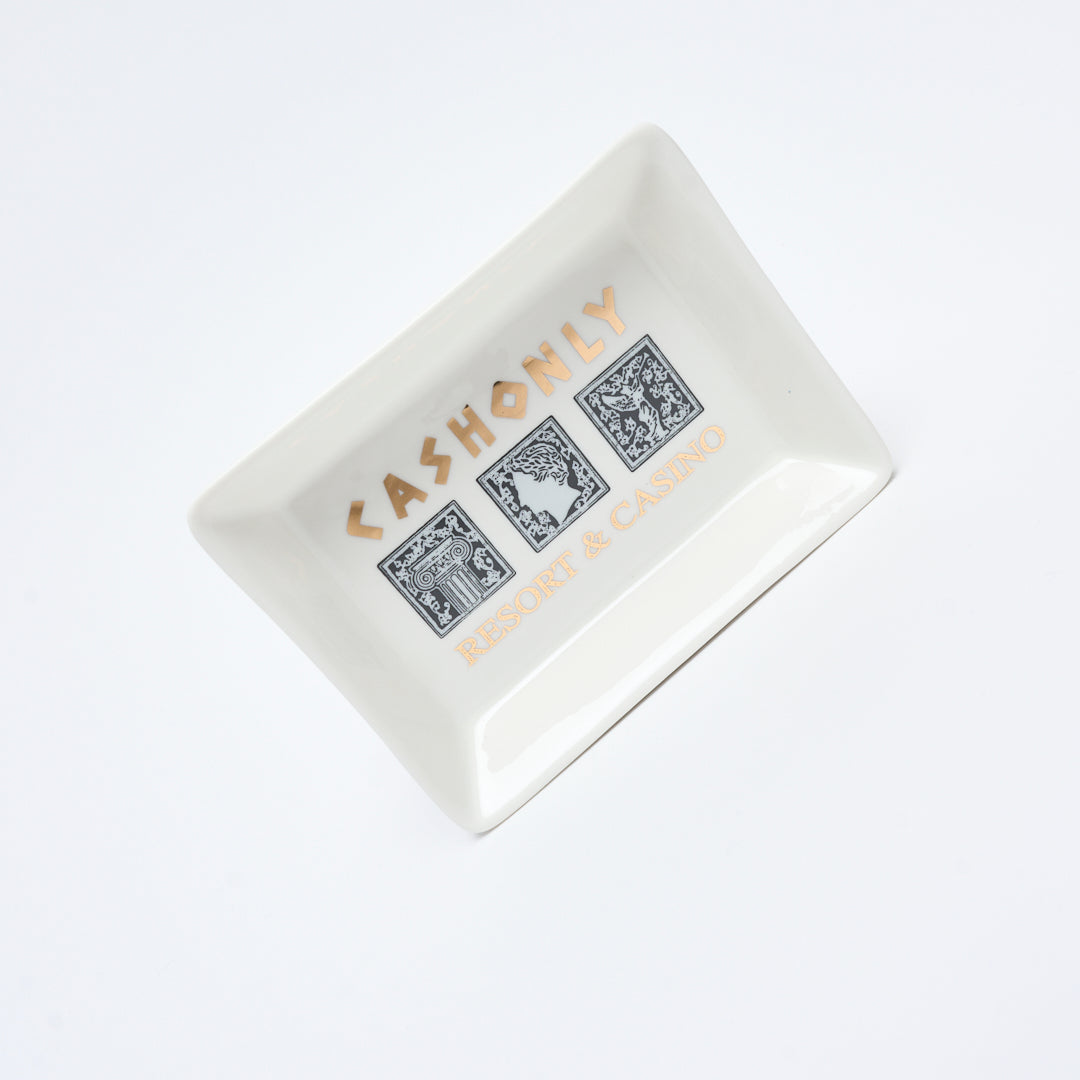 Cash Only - High Rollers Ceramic Tray (White)