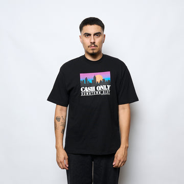 Cash Only - Skyline Tee  (Black)