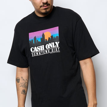 Cash Only - Skyline Tee  (Black)