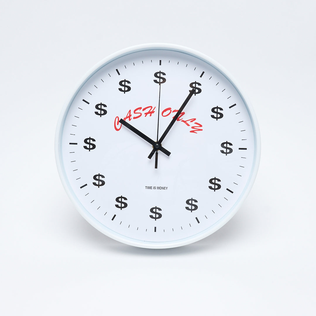 Cash Only - Time is Money Wall Clock