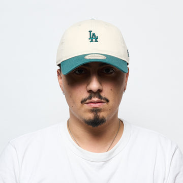 Casquette - New Era - Mini Washed Script 9Twenty Los Angeles Dodgers (White/Green)