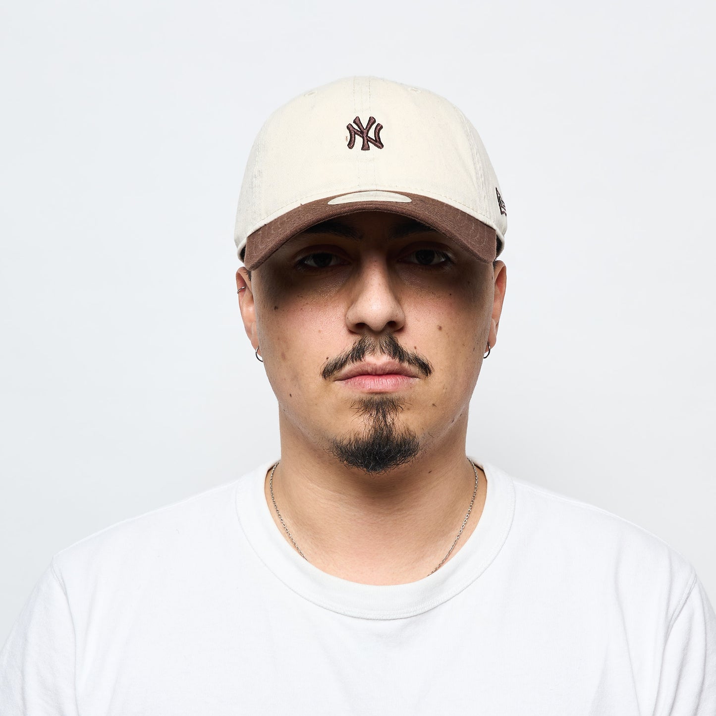 Casquette - New Era - Mini Washed Script 9Twenty New York Yankees (White/Brown)