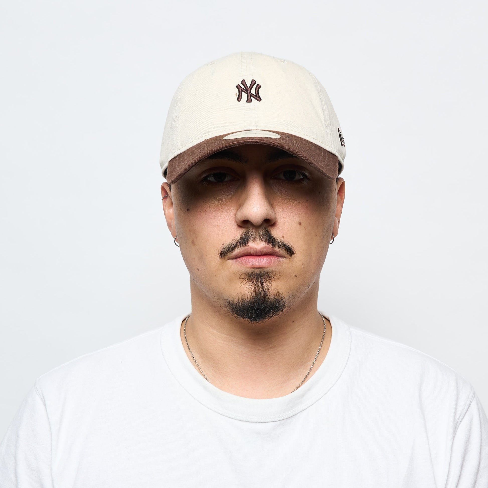 Casquette - New Era - Mini Washed Script 9Twenty New York Yankees (White/Brown)