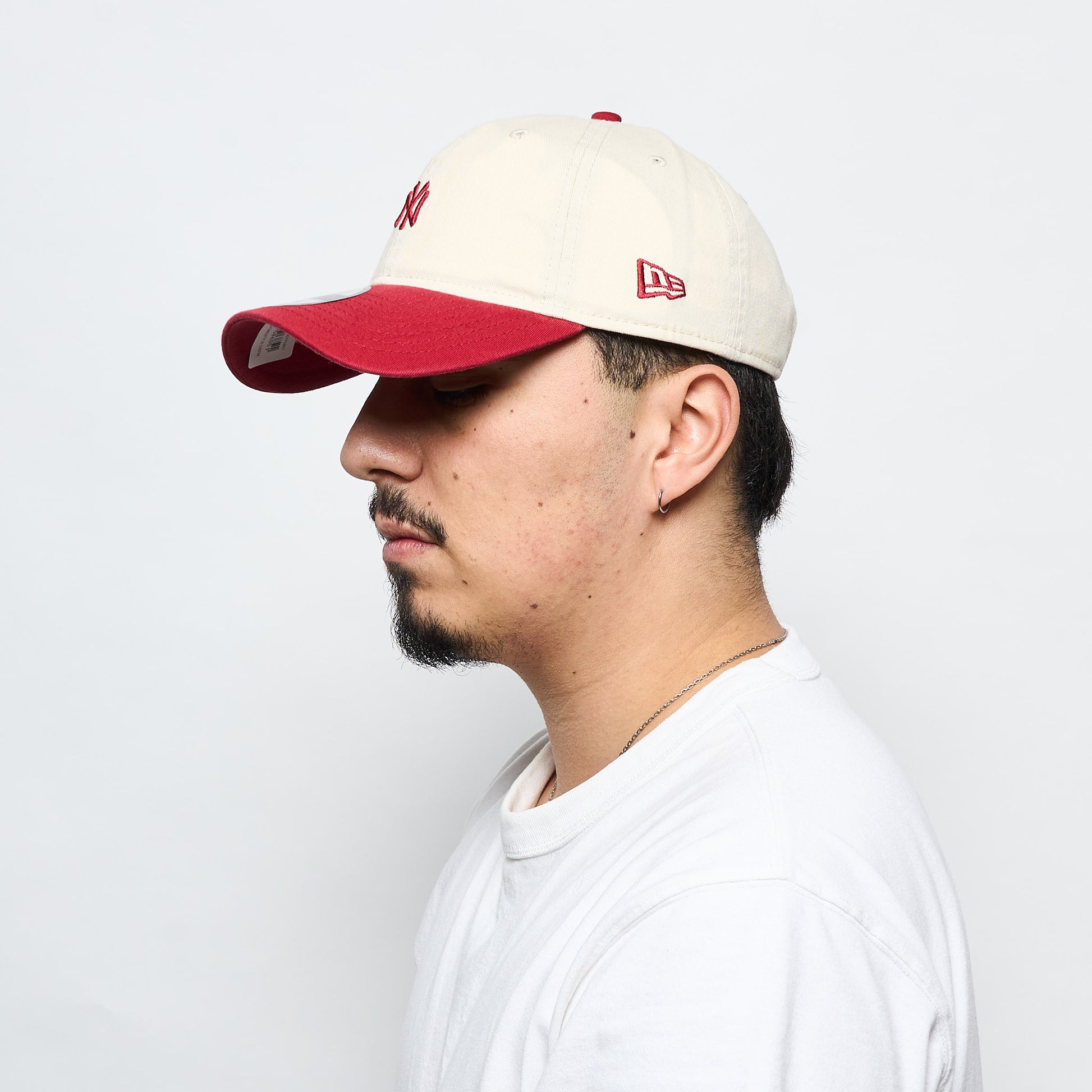 Casquette - New Era - Mini Washed Script 9Twenty New York Yankees (White/Red)