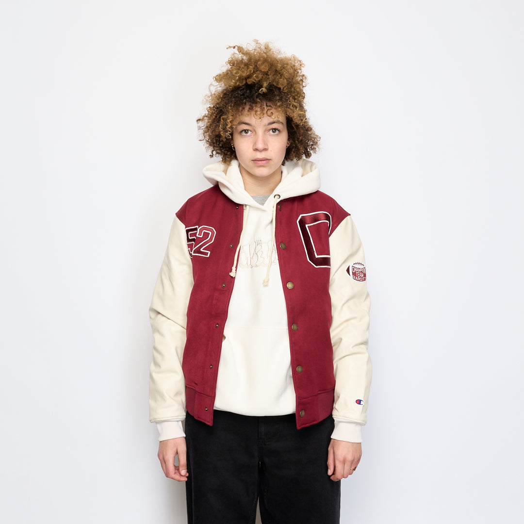 Champion - Reverse Weave Bomber Jacket (Burgundy/White)