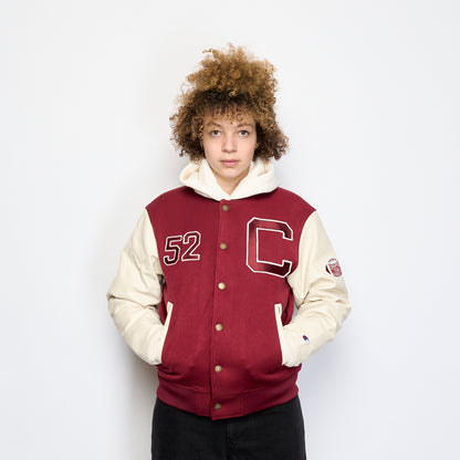 Champion - Reverse Weave Bomber Jacket (Burgundy/White)