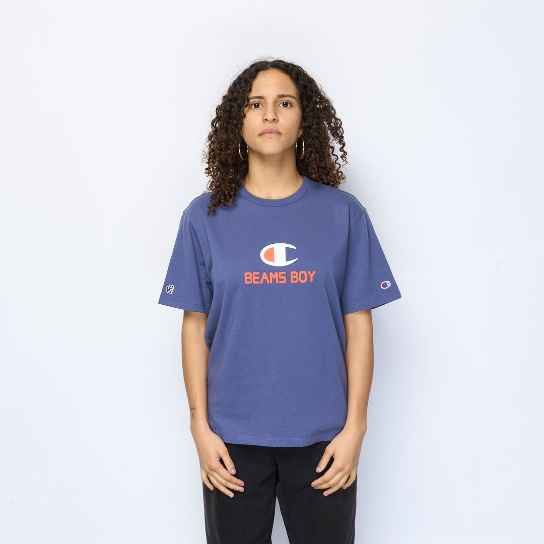 Champion x Beams Boy - Logo T-shirt (Navy)