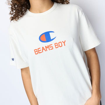 Champion x Beams Boy - Logo T-shirt (White)