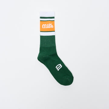 Chaussettes - MILK - Milson Socks "Made in France" (Green/Orange)