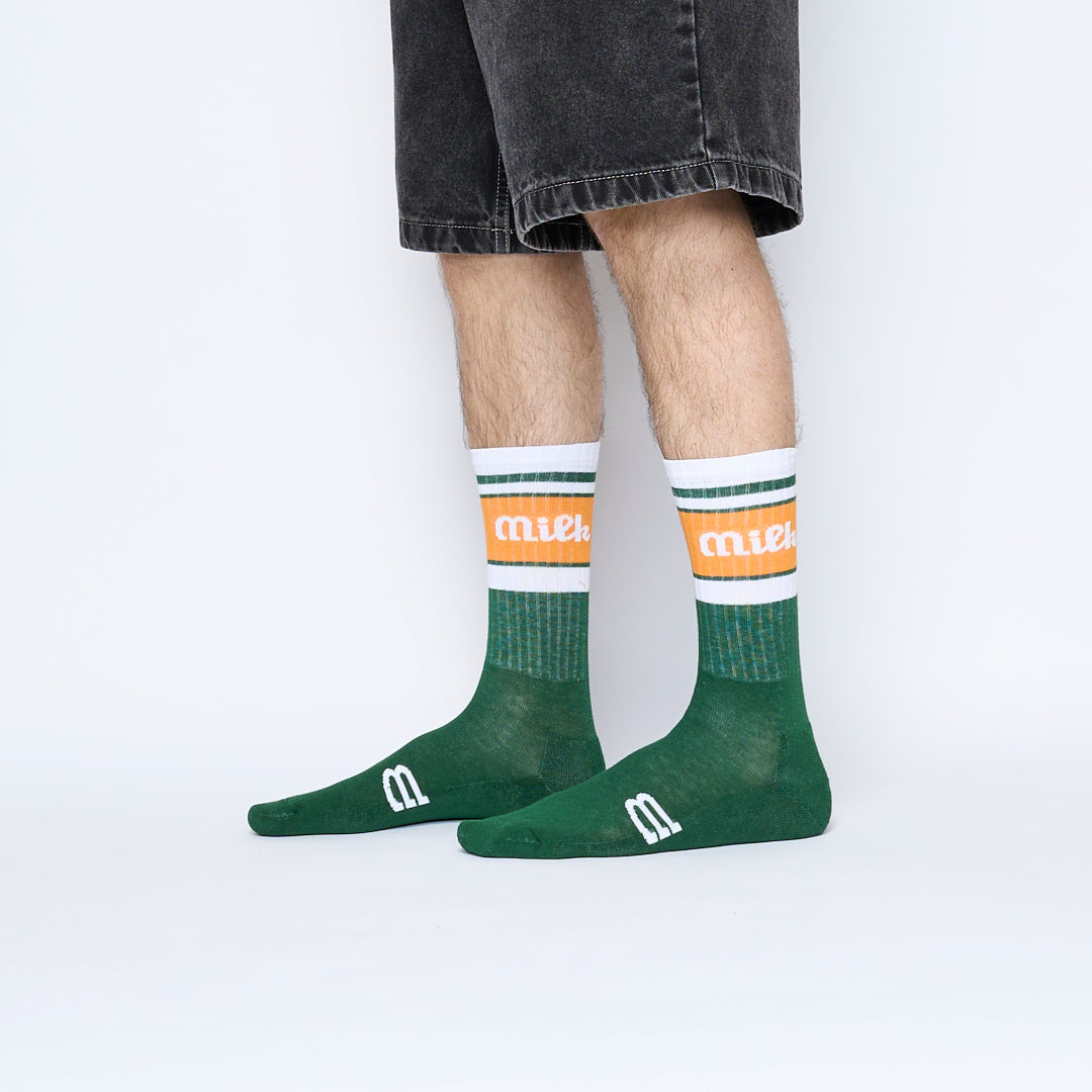 Chaussettes - MILK - Milson Socks "Made in France" (Green/Orange)