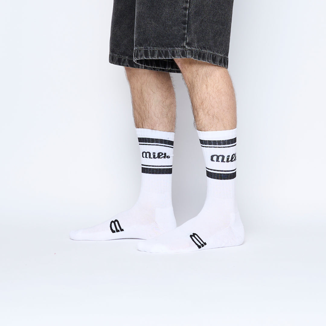 Chaussettes - Milk - Milson Socks "Made In France" SP24 (White/Black)