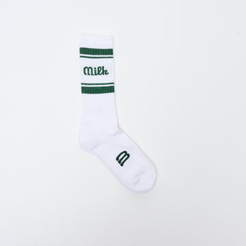 Chaussettes - Milk - Milson Socks "Made In France" SP24 (White/Green)