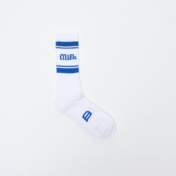 Chaussettes - Milk - Milson Socks "Made In France" SP24 (White/Blue)