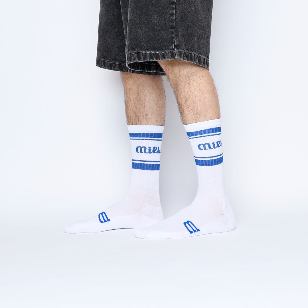 Chaussettes - Milk - Milson Socks "Made In France" SP24 (White/Blue)