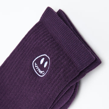 Civilist -  Mono Smiler Socks (Grape)