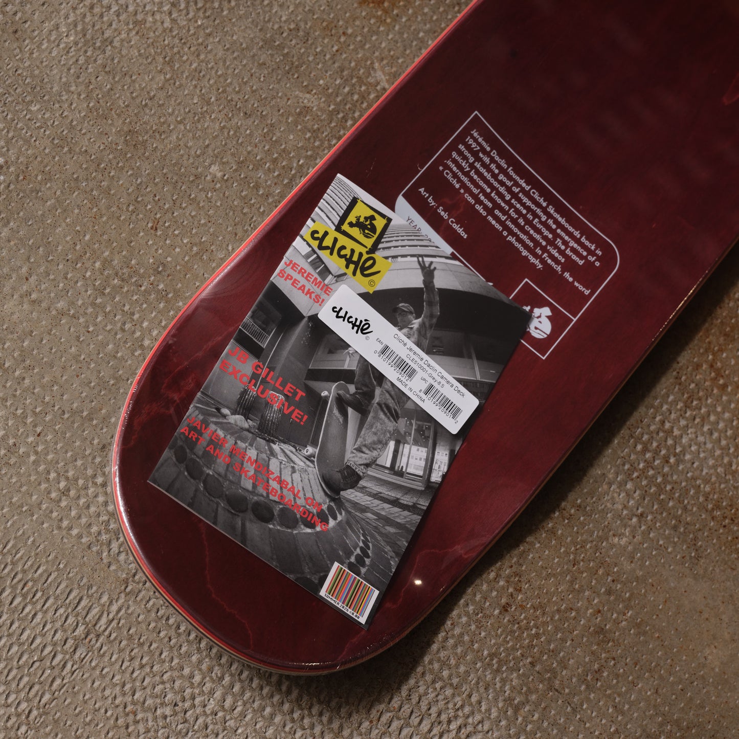 Cliché Skateboards Jeremie Daclin Caméra Deck 8.5