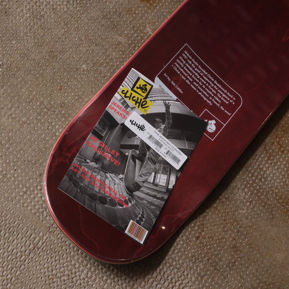 Cliché Skateboards Jeremie Daclin Caméra Deck 8.5