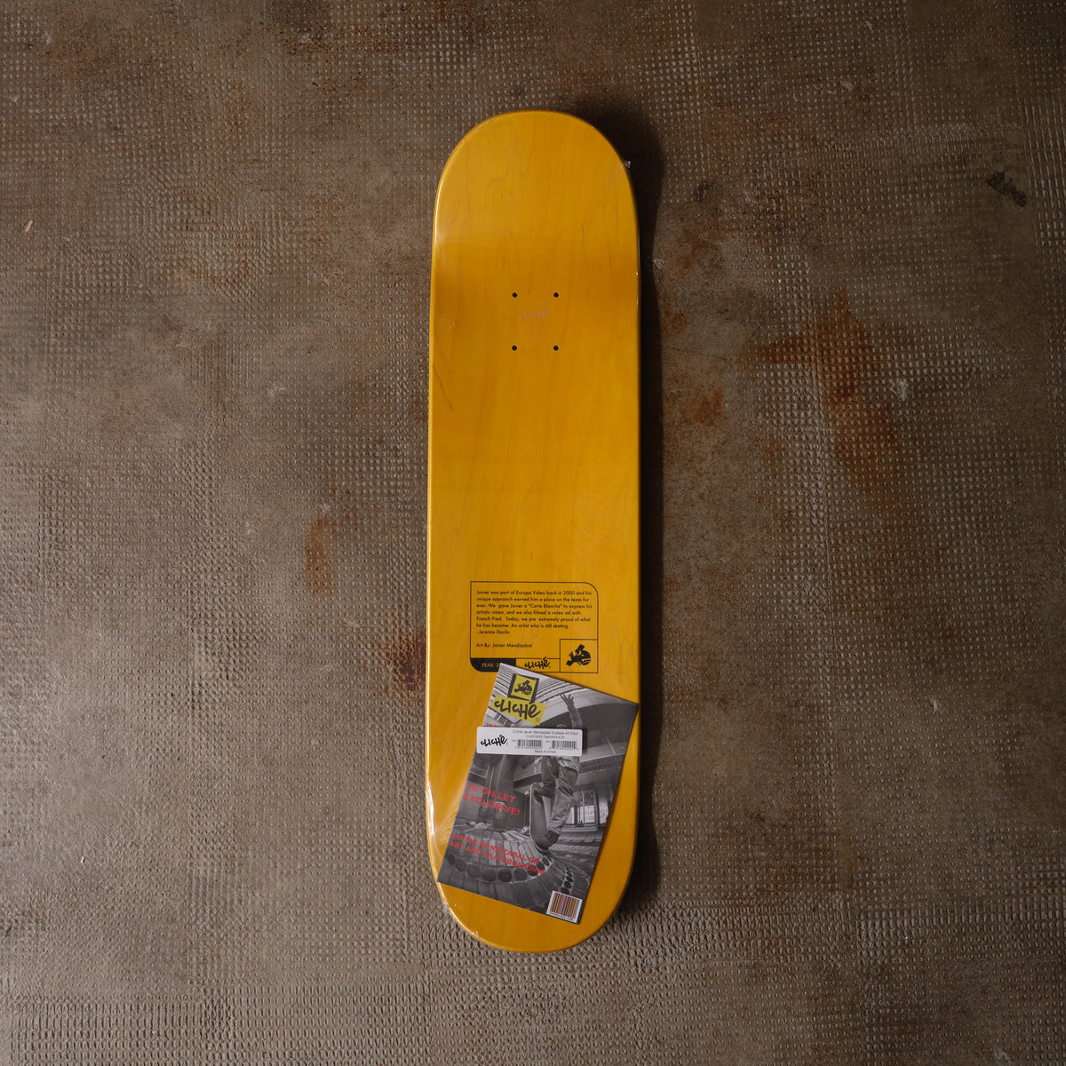 Cliché Skateboards Mendizabal Griptape Art Deck 8.25