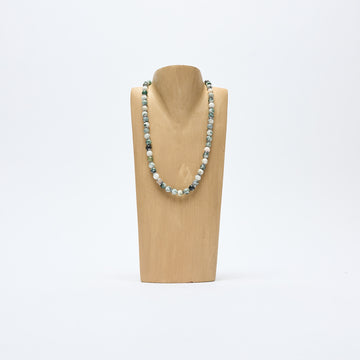 Collier - Quaint Jewelry - Kayu  Necklace (White/Green)