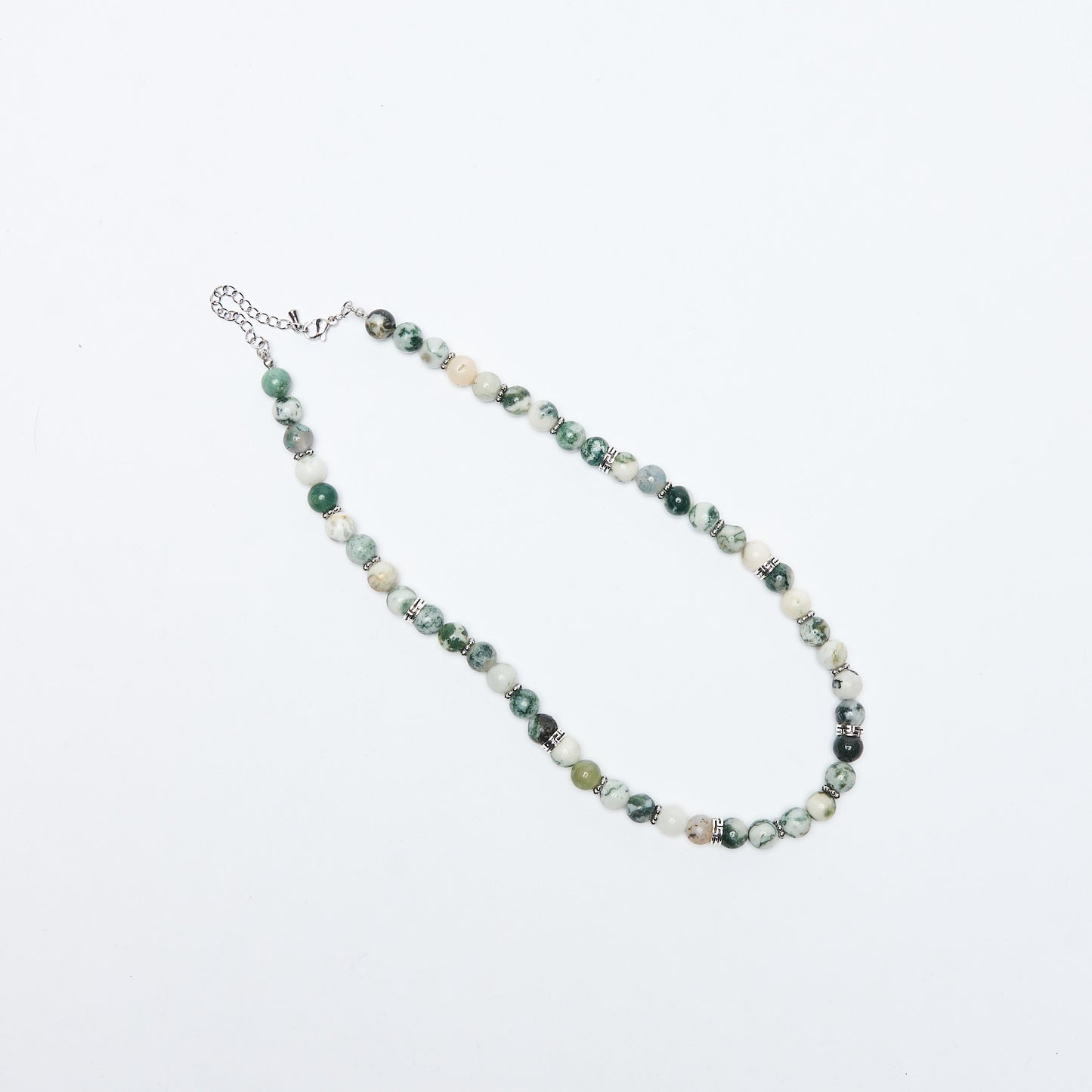 Collier - Quaint Jewelry - Kayu  Necklace (White/Green)