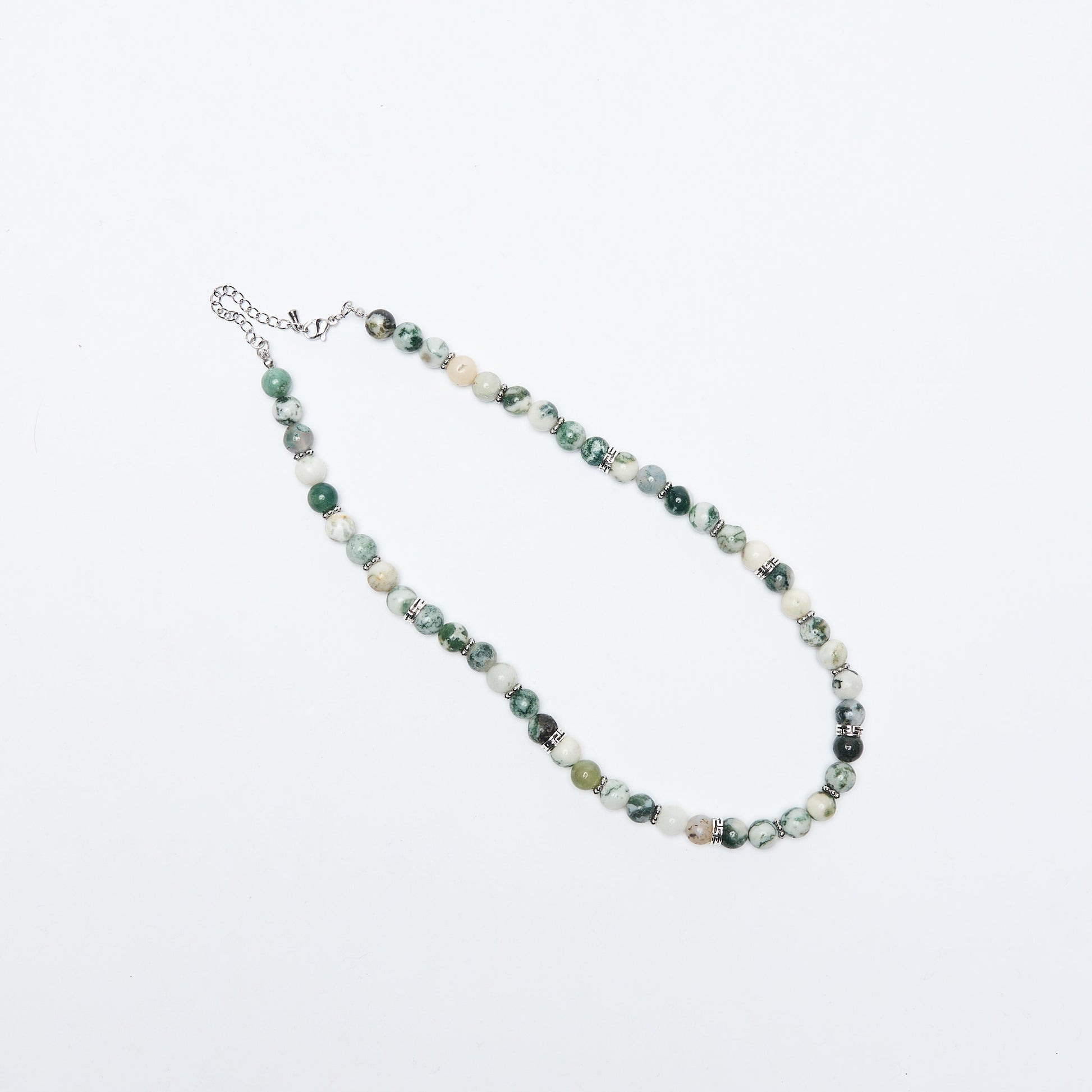 Collier - Quaint Jewelry - Kayu  Necklace (White/Green)