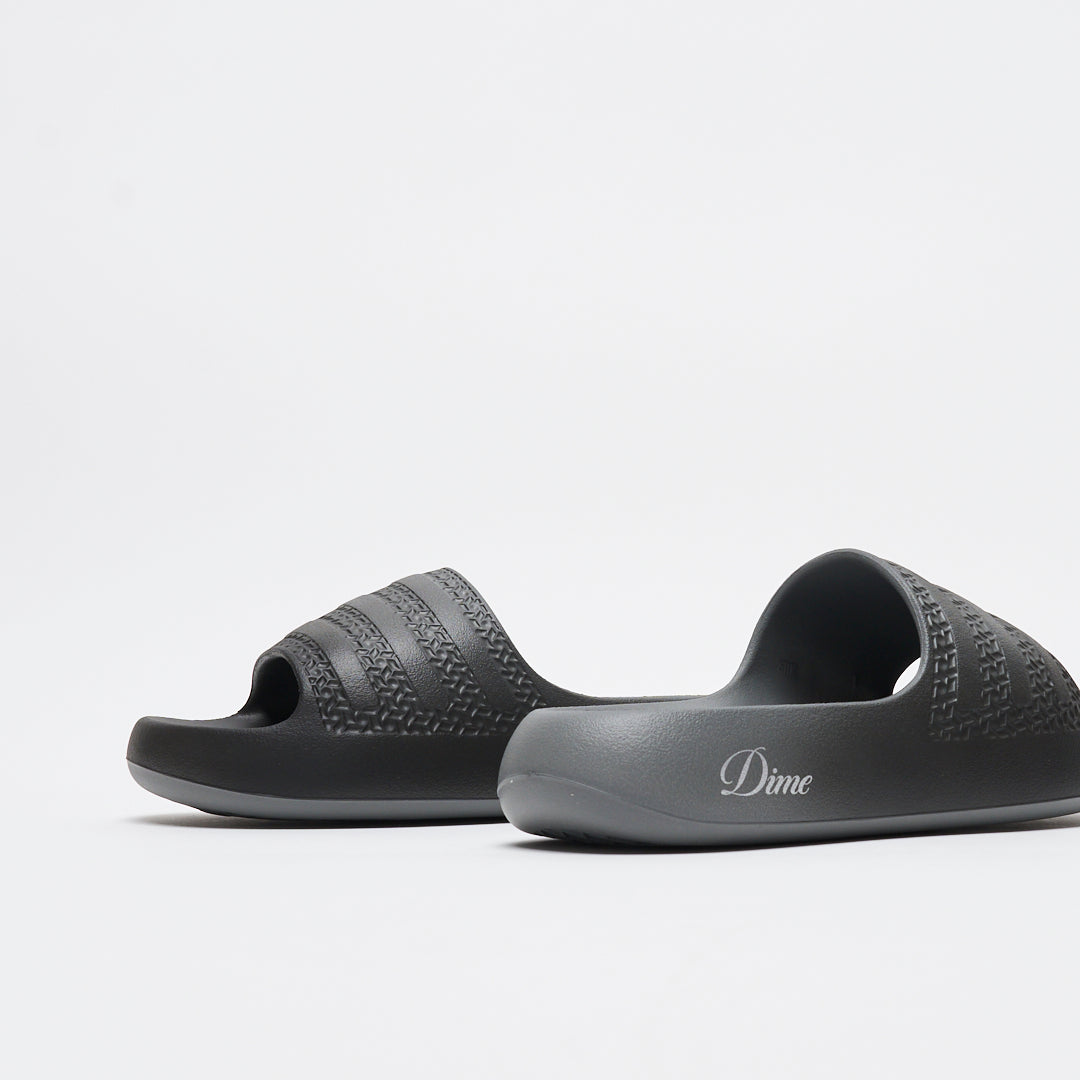 DIME x ADIDAS Skateboarding - Adilette Slides Ayoon (Black/Vista Gray)