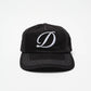 DIME MTL - Cursive Denim Worker Cap (Black Washed)