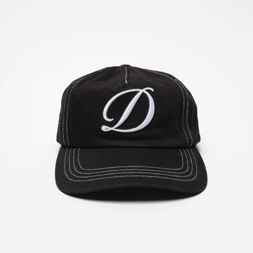 DIME MTL - Cursive Denim Worker Cap (Black Washed)